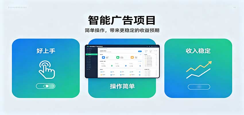 智能广告挂机项目，操作简单上手快，收益稳定可持续。稳定日入300+-子比支付