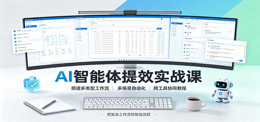 AI智能体提效实战课:搭建多类型工作流,多场景自动化,跨工具协同教程-子比支付