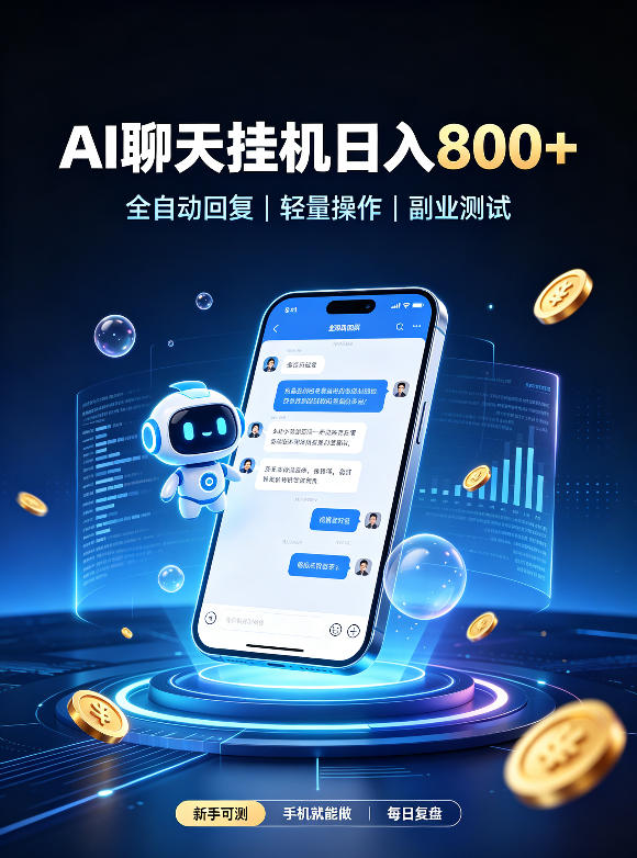 AI聊天挂G项目,日入800+,适用个人副业,工作室矩阵操作,无需真人实时值守【揭秘】-子比支付